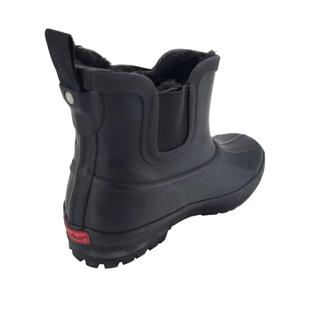 Chooka 6 Snow Boots Winter Duck Chelsea Faux Fur Shoes Waterproof Ankle Rainboot